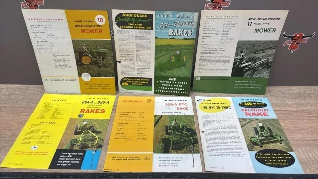 6 Asst. John Deere Brochures.