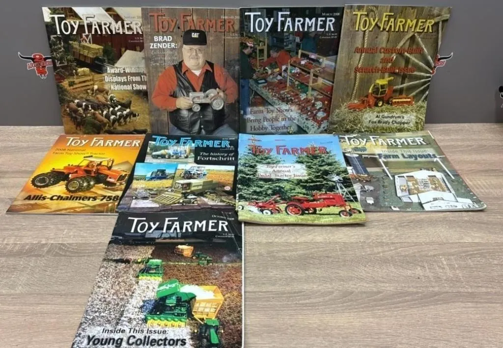 Toy Farmer Magazine 2008 Issues. *Missing Sept,