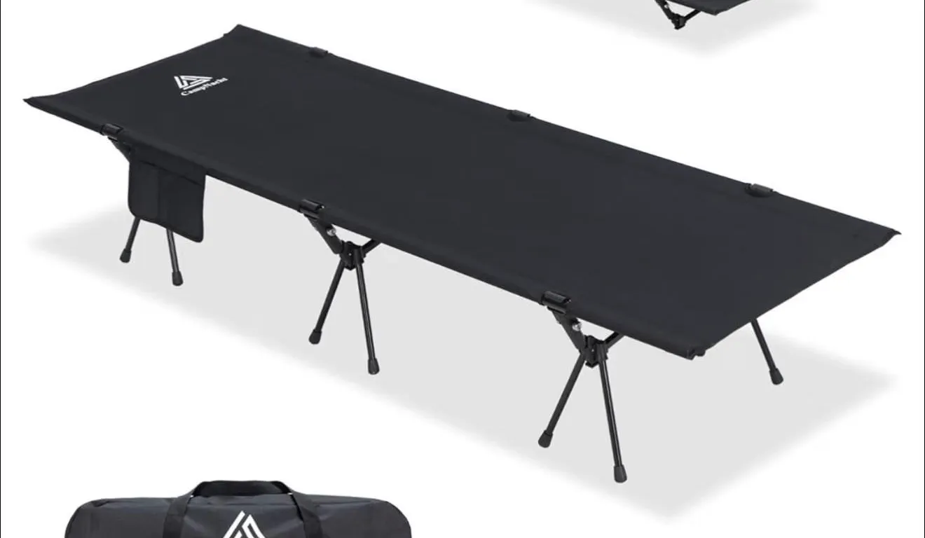 $100 Ultralight Camping Cot with Leg Extenders