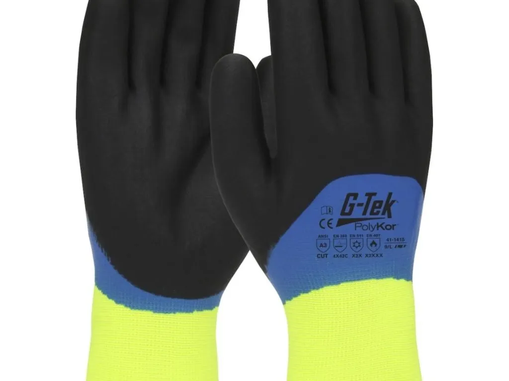 (1pr) Sz SM GTek Polykor Lined Grip Gloves