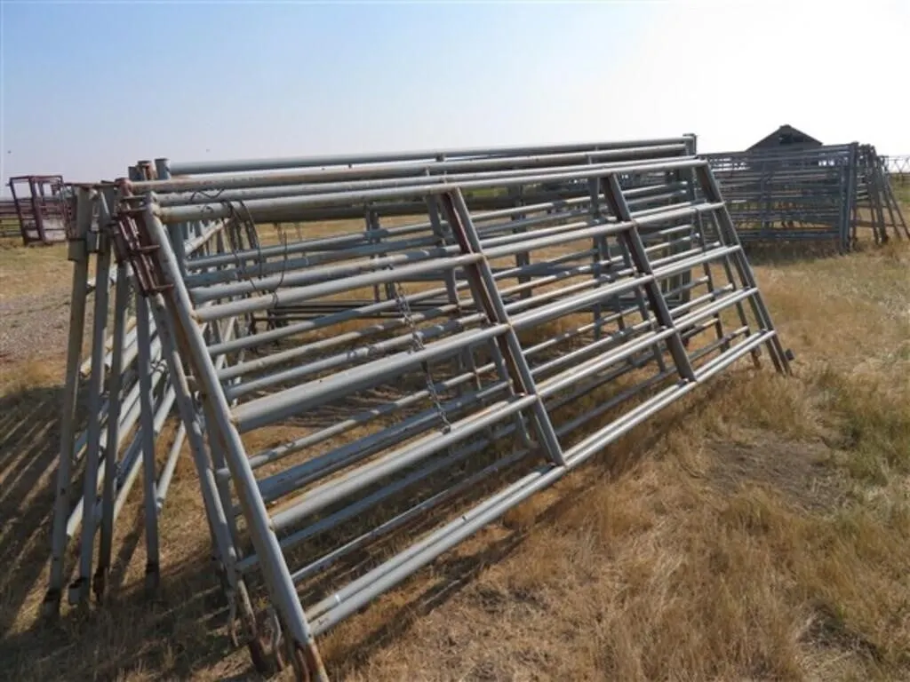 12' WW Corral Panel, 5 bar, round (Grey)