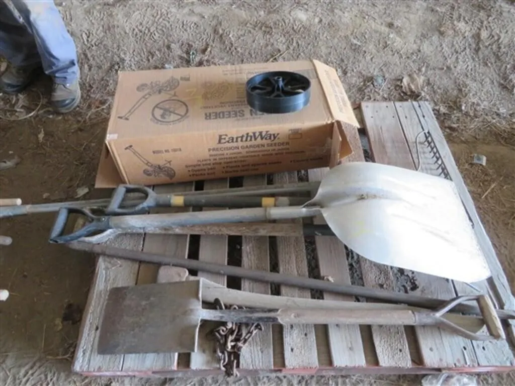 Shovels * EarthWay Garden Seeder (Unused)