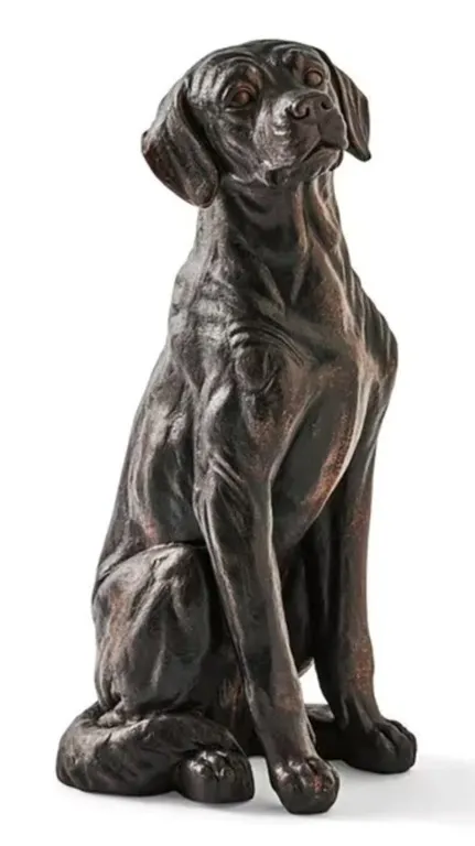 Sitting Labrador Dog Statue Copper Finish...