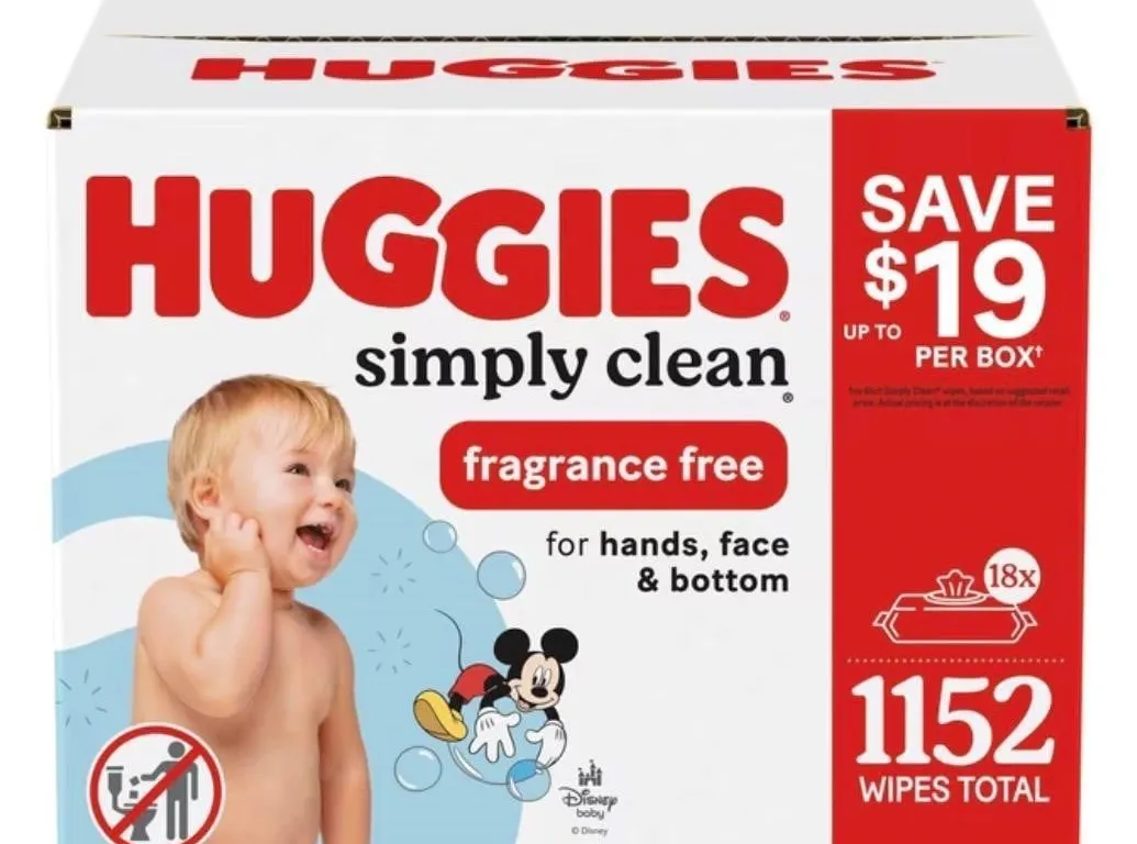 Huggies Simply Clean Unscented Baby Wipes 18pk