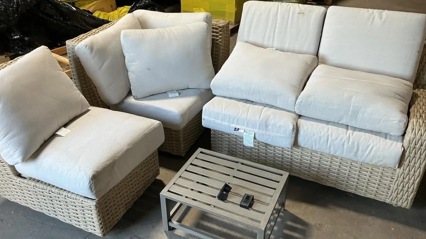 Patio Furniture Bundle Wicker Set with Table