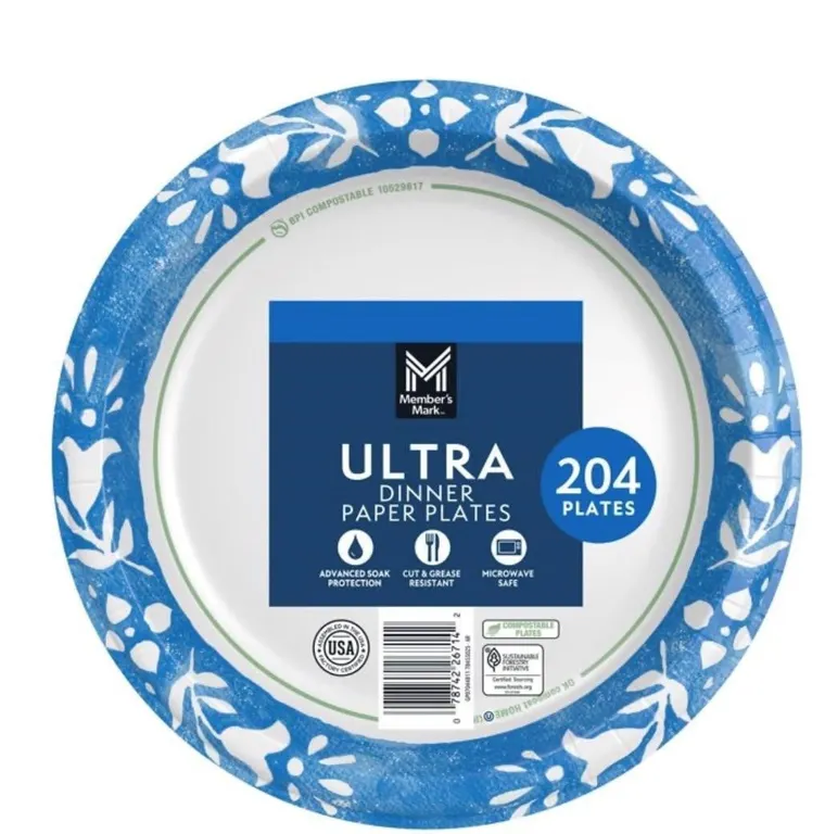Ultra Disposable Plates 204 Count