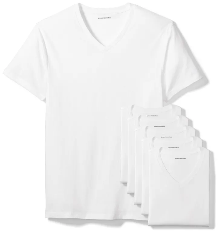 Amazon Essentials Slim Fit V-Neck Undershirts 6pk