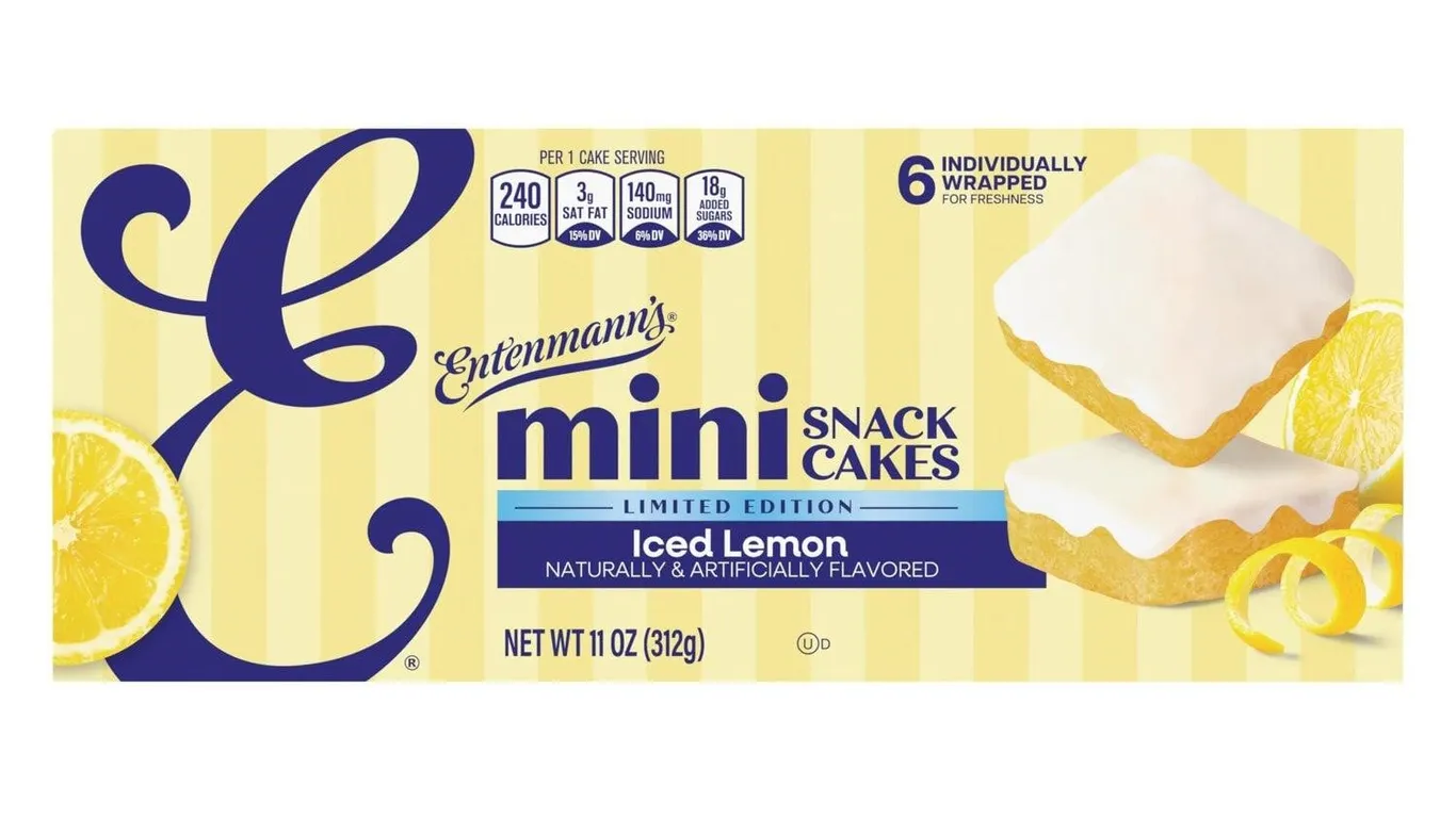 Entenmanns Iced Lemon Mini Snack Cakes 6pk