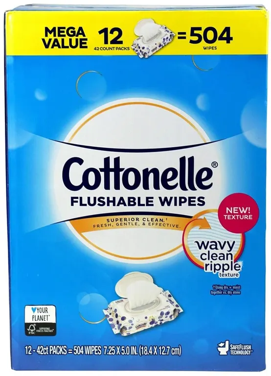Cottonelle Flushable Cleansing Cloths 504 Count