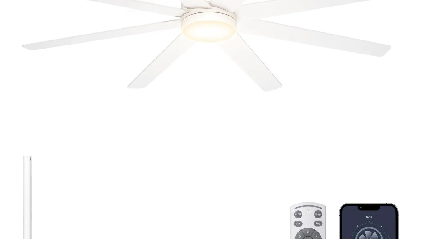 Phylluz 72 Inch Ceiling Fan With Lights White