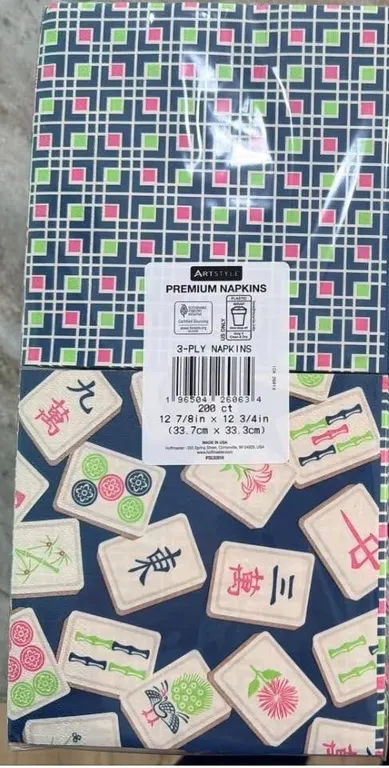 Artstyle Mahjong Dessert Paper Plates 7 in 85ct