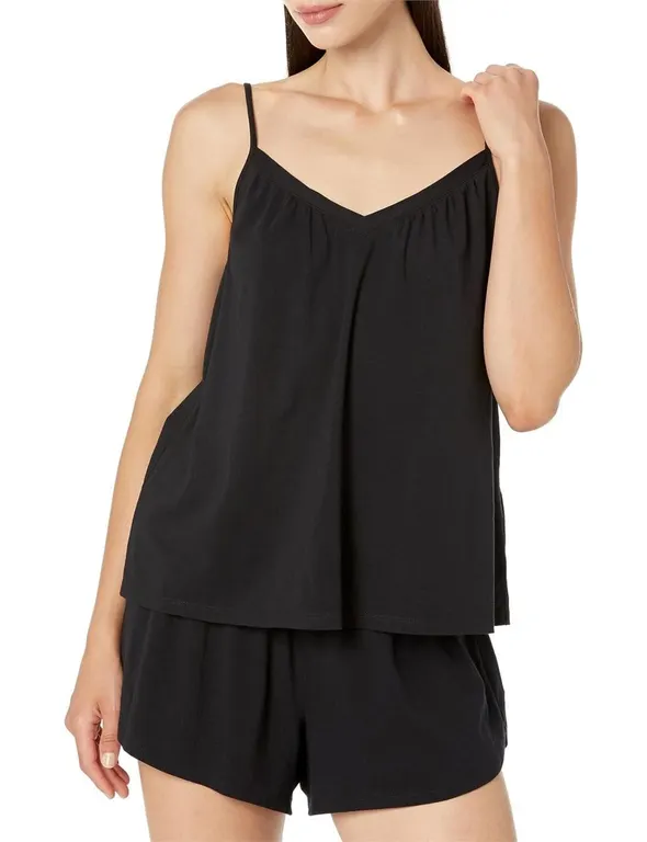Amazon Essentials Knit Cami Pajama Set Black XL