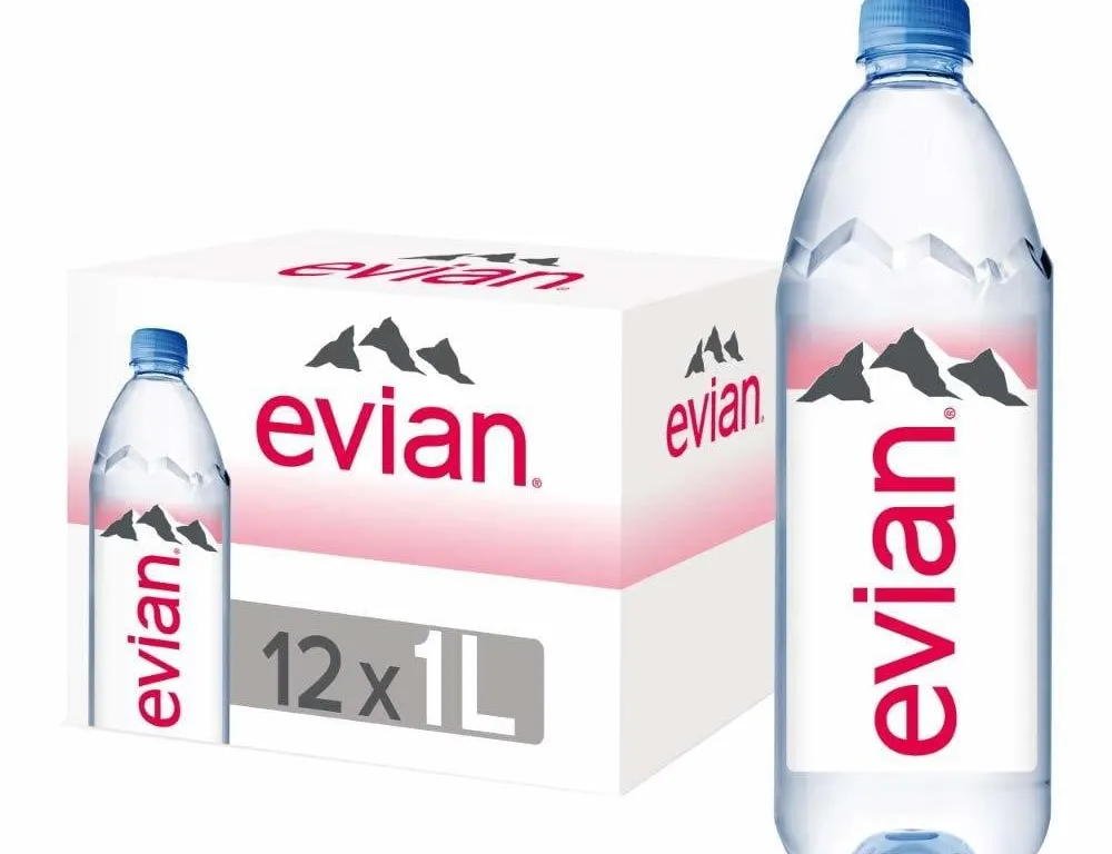 Evian Natural Spring Water 33.8oz 12 Pack