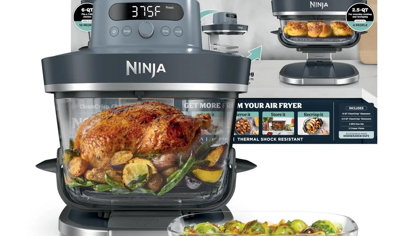 Ninja 6-in-1 Glass Air Fryer 6qt Cyberspace