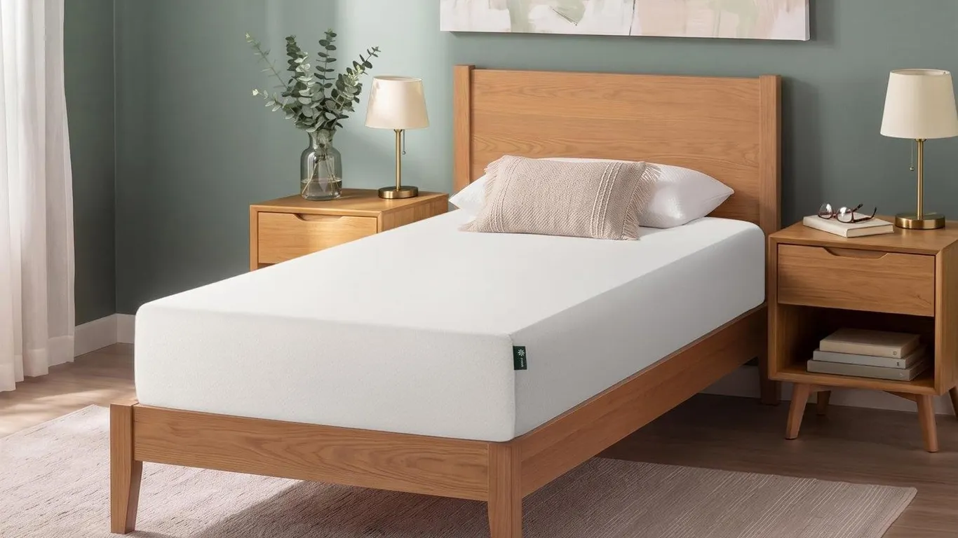 Zinus Green Tea Memory Foam Mattress Twin XL White