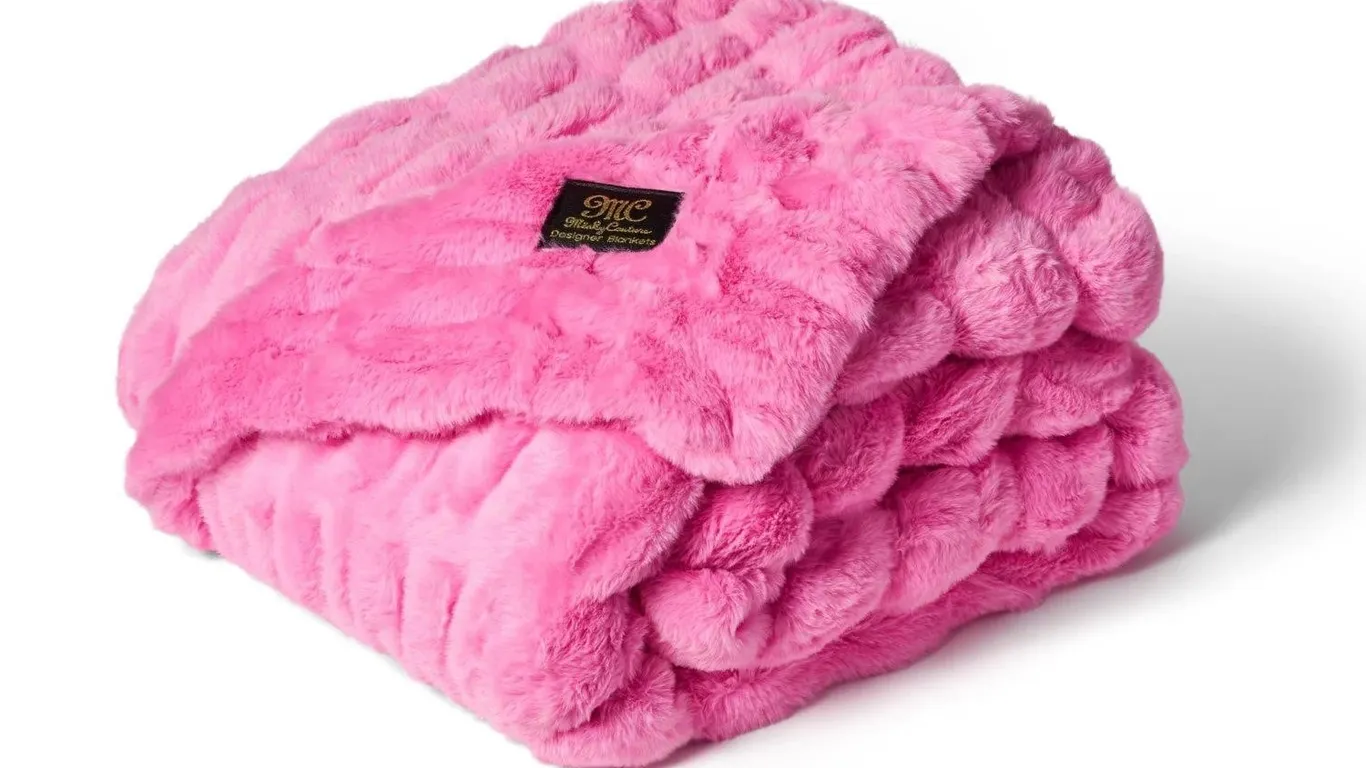Minky Couture Hugs Throw Blanket Pink Adult