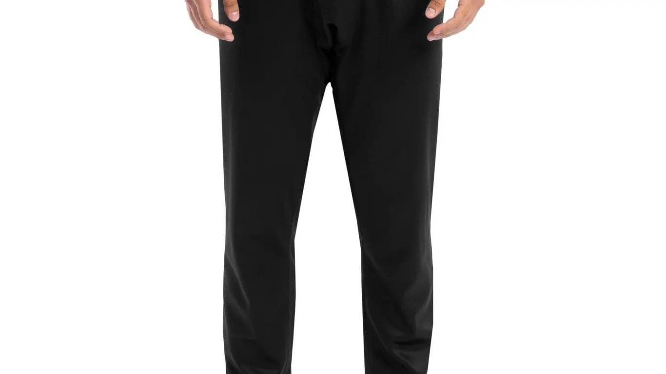 Realtree Mens Fleece Thermal Bottoms Pitch Black L