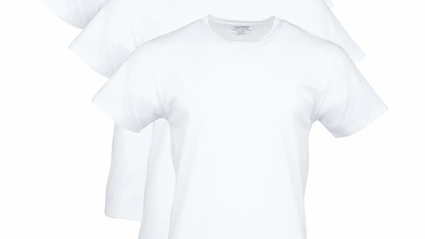 Gildan Cotton Stretch T-Shirts White Medium 3-Pack