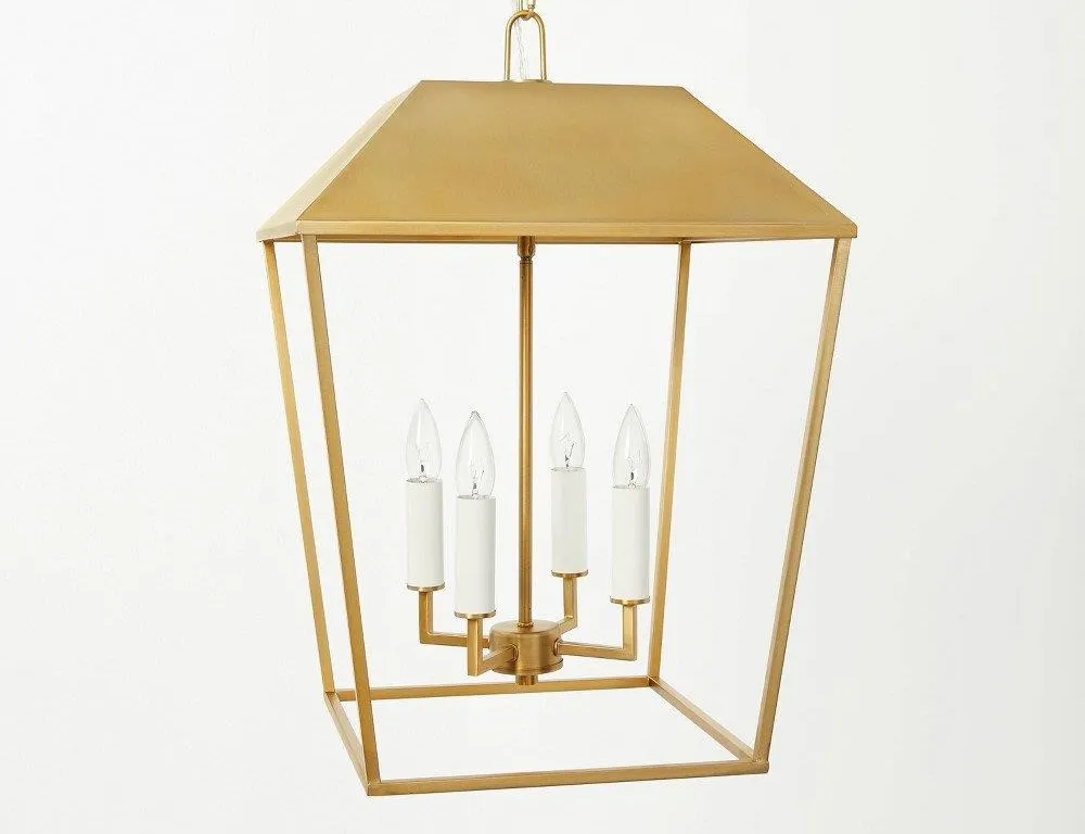 Threshold 81656266 Brass Lantern Pendant Light