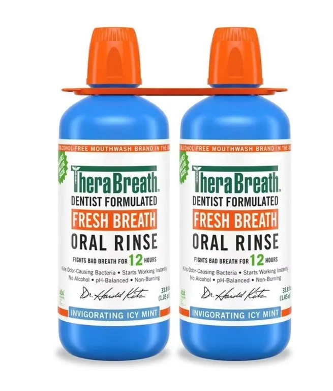 Therabreath Icy Mint Mouthwash 1L 2pk