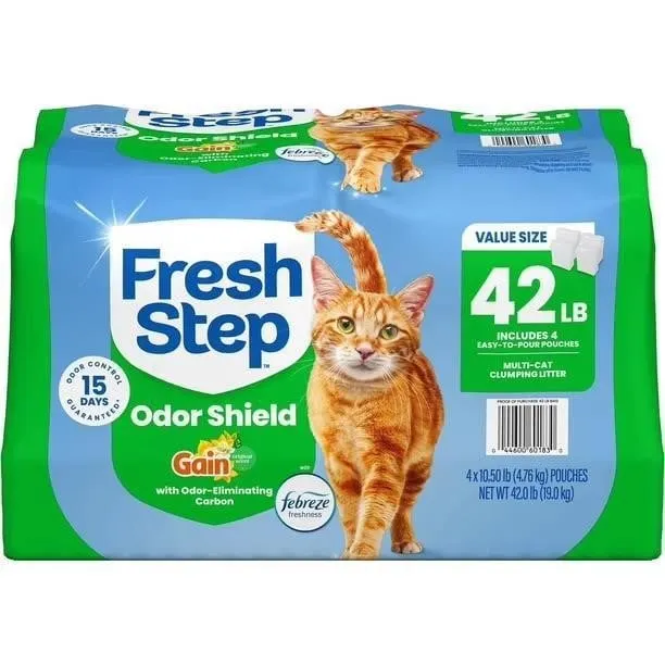 Fresh Step Febreze Gain Clumping Cat Litter 42...