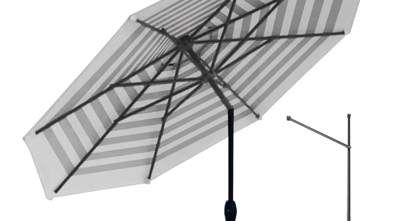 Above 9ft Market Umbrella BlackWhite Polyester