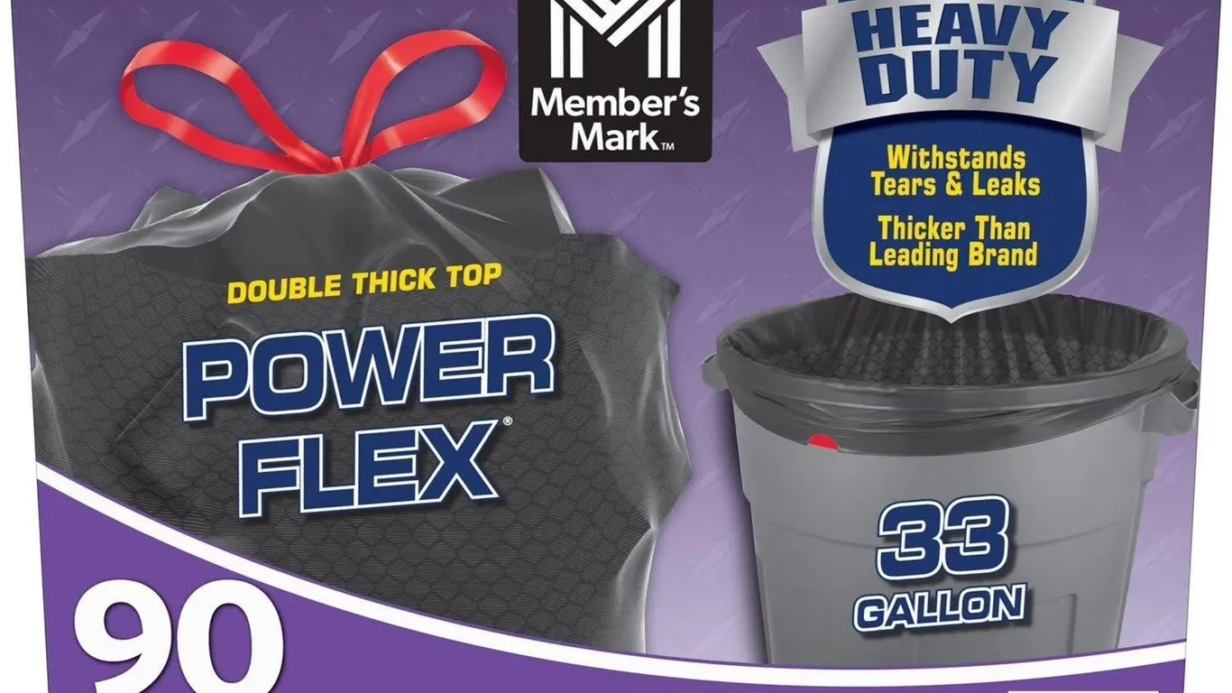 33-Gallon Power Flex Trash Bags 90ct