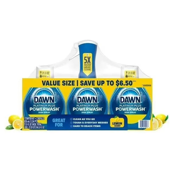 Dawn Platinum Plus Powerwash Dish Spray 3pk