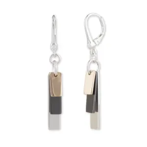 Dkny Tri-Tone Shaky Drop Earrings