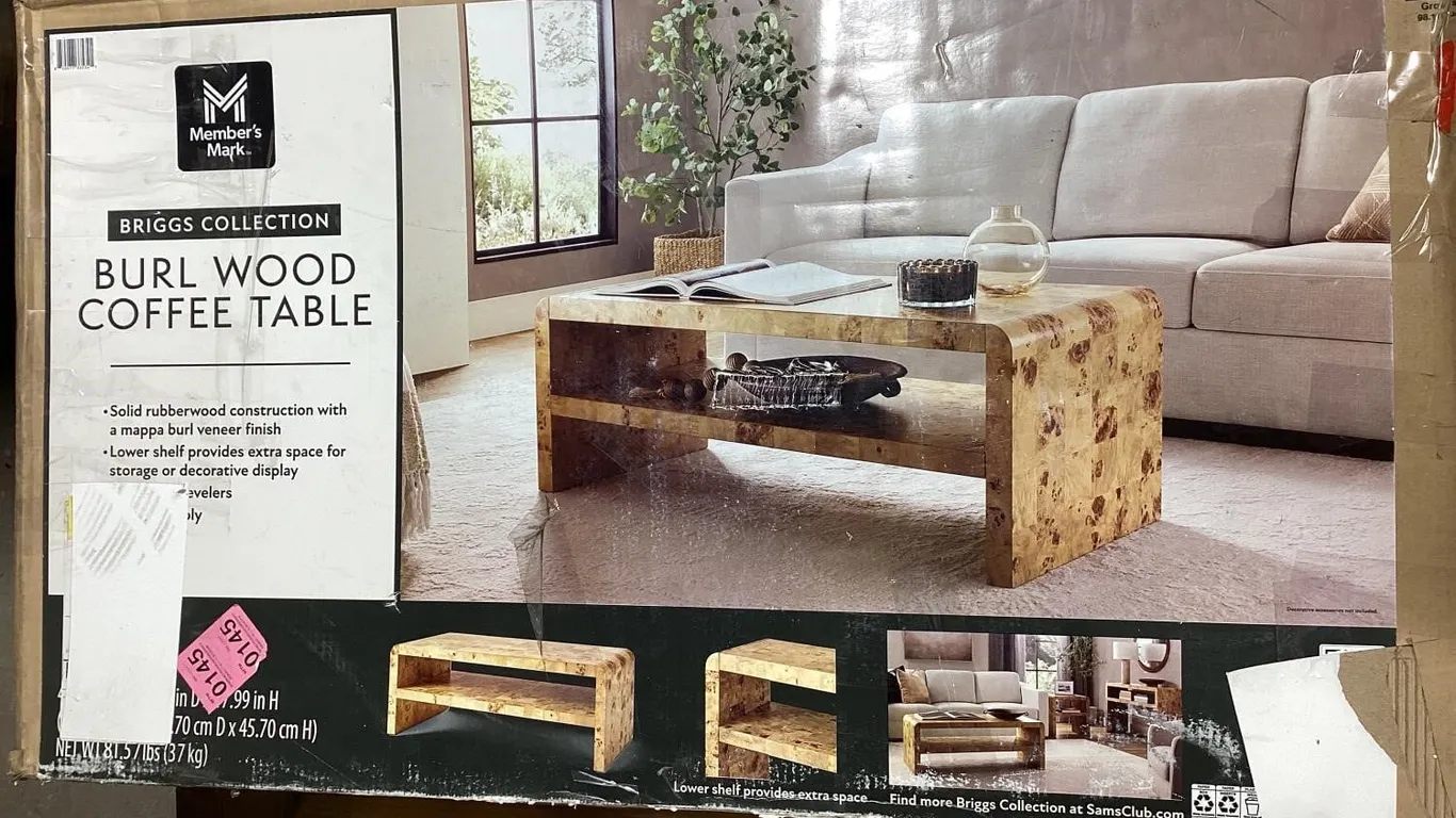 Briggs Burl Wood Coffee Table 48x24
