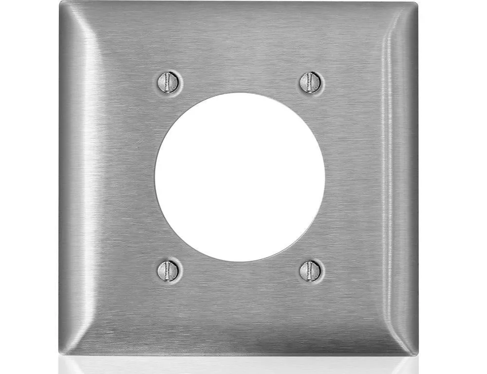 Leviton Sl703 2-Gang Magnetic Stainless Wallplate