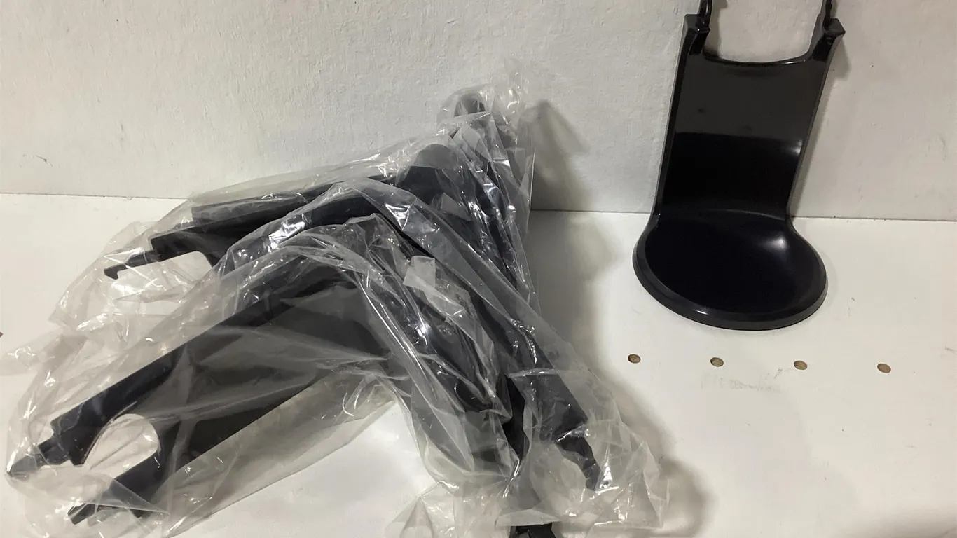 Black Plastic Monitor Stand Bases New