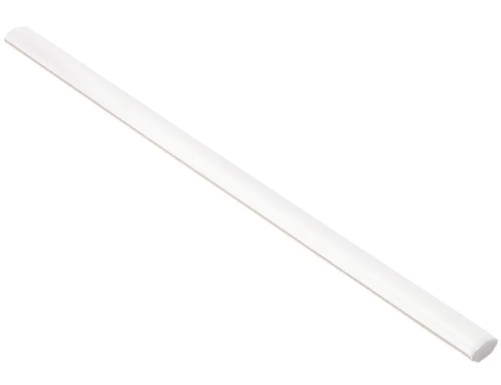 Ivy Hill Tile White Ceramic Pencil Tile 0.6x12in