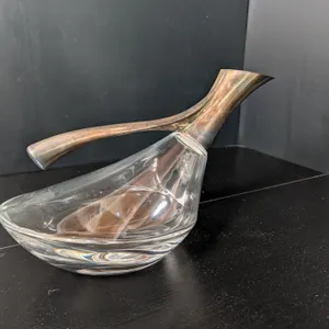 Atlantis Crystal and Sterling Silver Wine Decanter