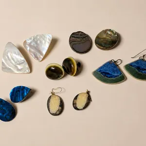 Assorted Seashell and Ceramic Earrings