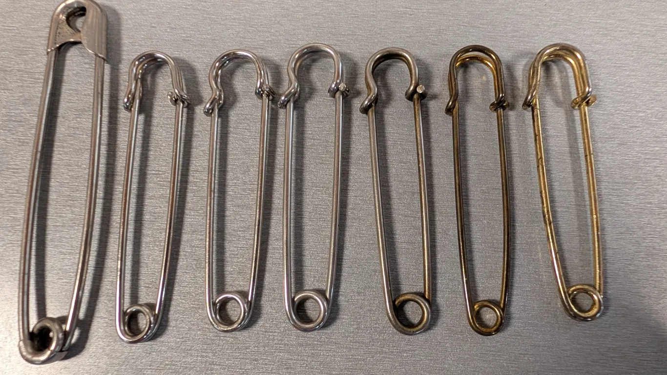 Assorted Lot of Metal Safety Pins
