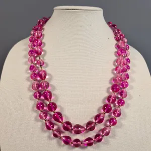 Pink Beaded Necklaces