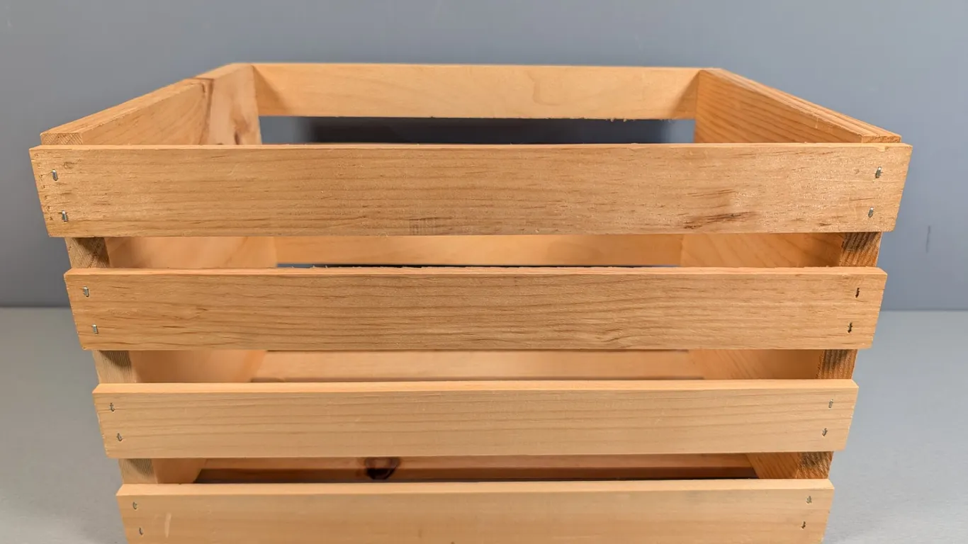 Natural Wood Storage Crate