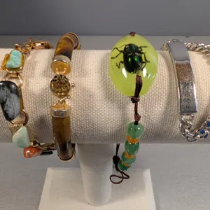 Assorted Fashion Bracelets with Beetle Resin and Tiger Eye