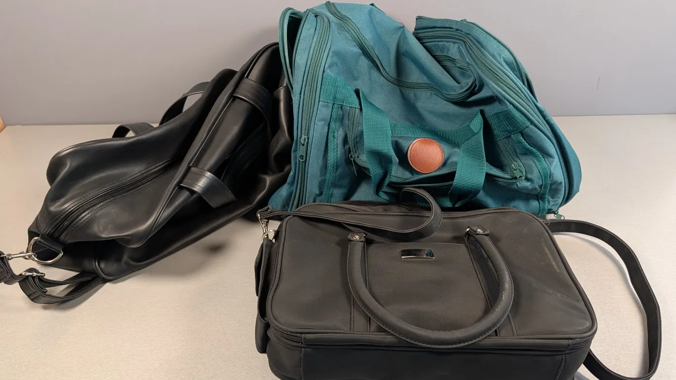 Lot of Three Travel Bags: Duffle Bags and Laptop Case