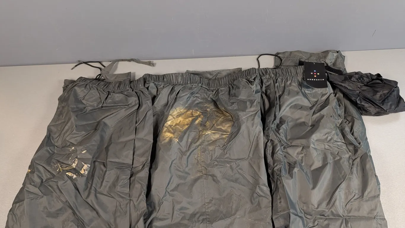 3-Pair AXESQUIN Men's Charcoal Rain Pants