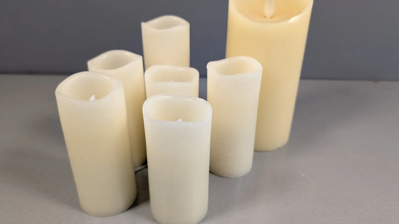 Luminara and Unbranded LED Flameless Wax Candles, Set of 7
