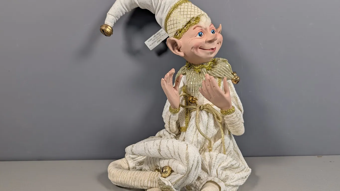 Seated Elf Jester Figurine