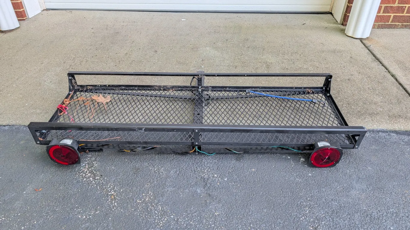 Haul-Master Hitch Mount Cargo Carrier with Tail Lights