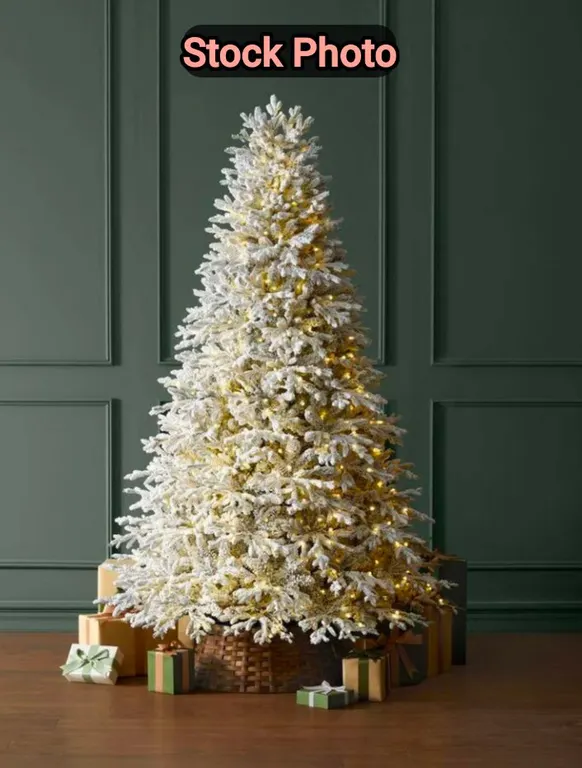 Home Decorators Collection 7.5ft Breckenridge Pre-Lit Flocked LED Christmas Tree