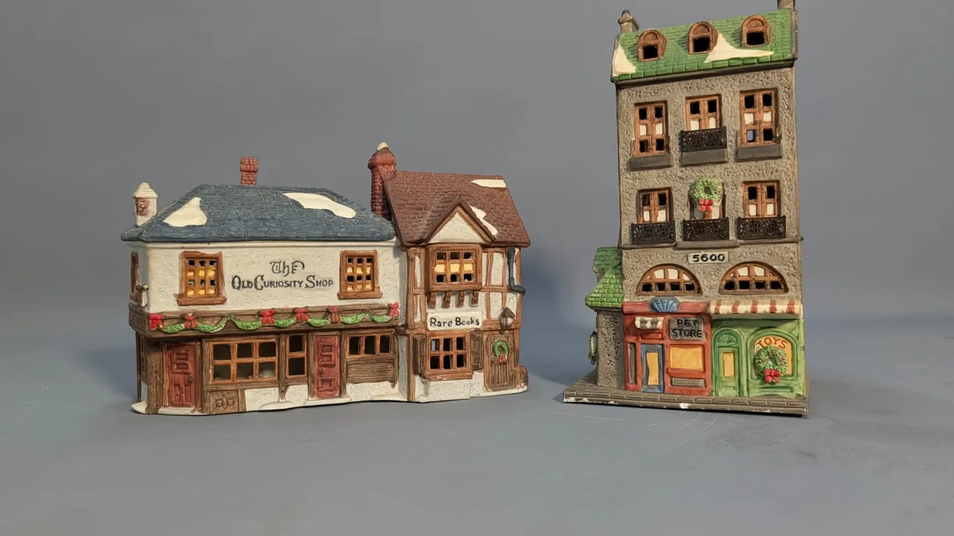 Dept 56 Collectible Village Houses: The Old Curiosity Shop & Christmas in the City