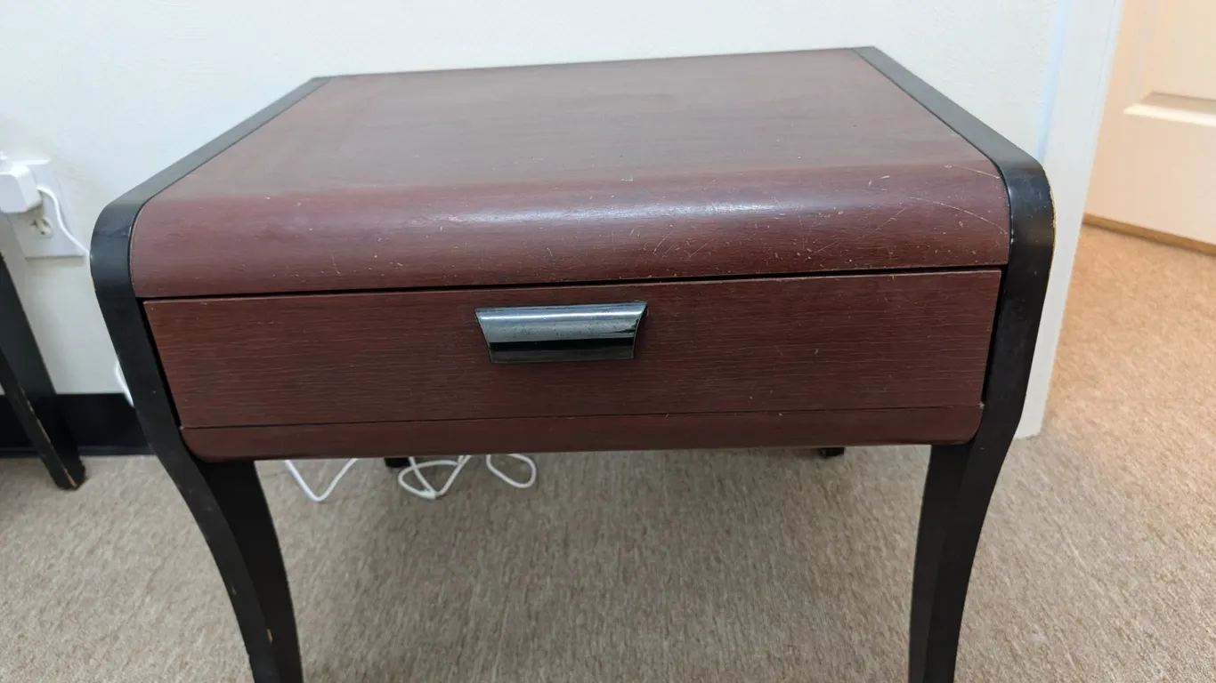 Wooden End Table with Drawer