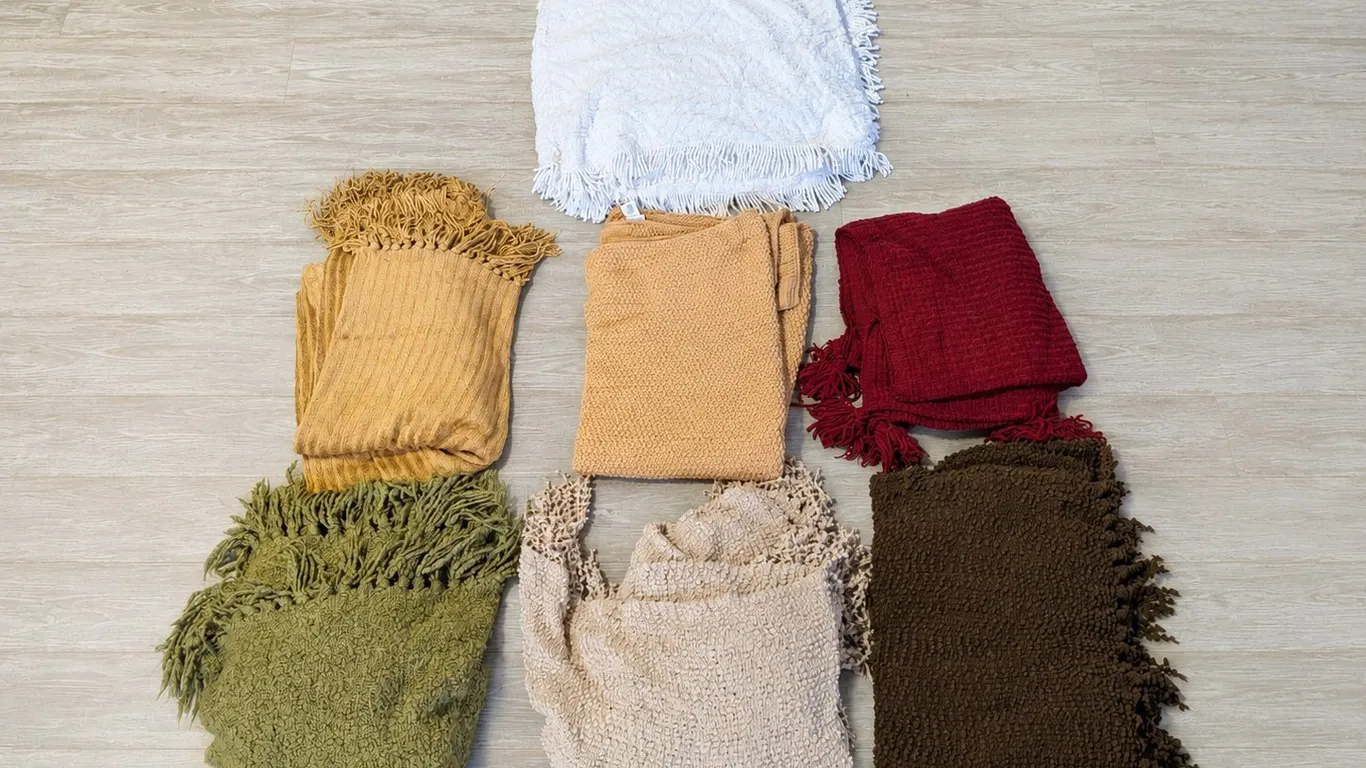 Assorted Textured Throw Blankets