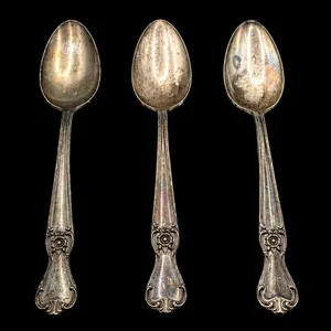 Set of Three Silver Plated Spoons