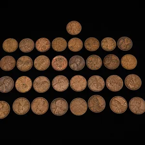 Lot of 33 wheat pennies